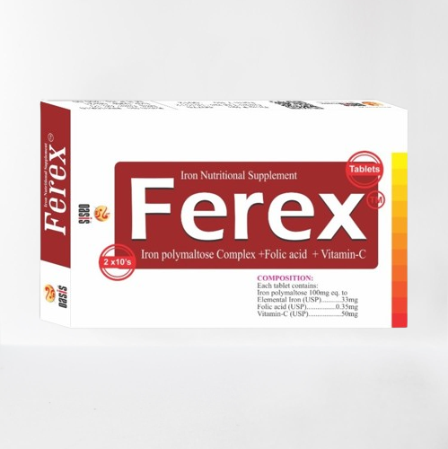 Ferex Tablet | Used for Treatment of Megaloblastic Anemias